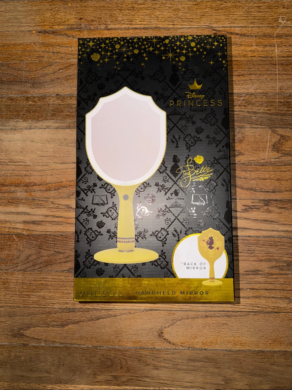 Disney Princess Belle Gold Handheld Mirror